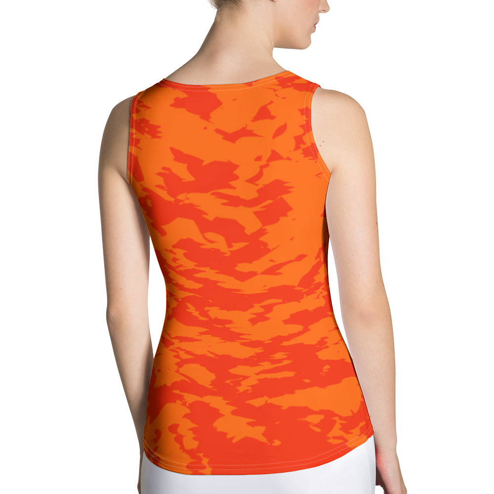 #ff671190 - Orange Maraschino Cherry Frost - ALTINO Fitted Tank Top