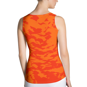 #ff671190 - Orange Maraschino Cherry Frost - ALTINO Fitted Tank Top