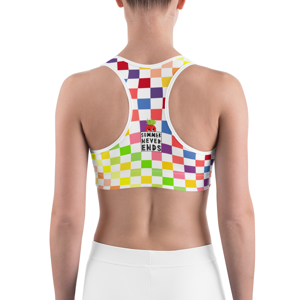 #68a086b0 - Fruit White - ALTINO Sports Bra - Summer Never Ends Collection