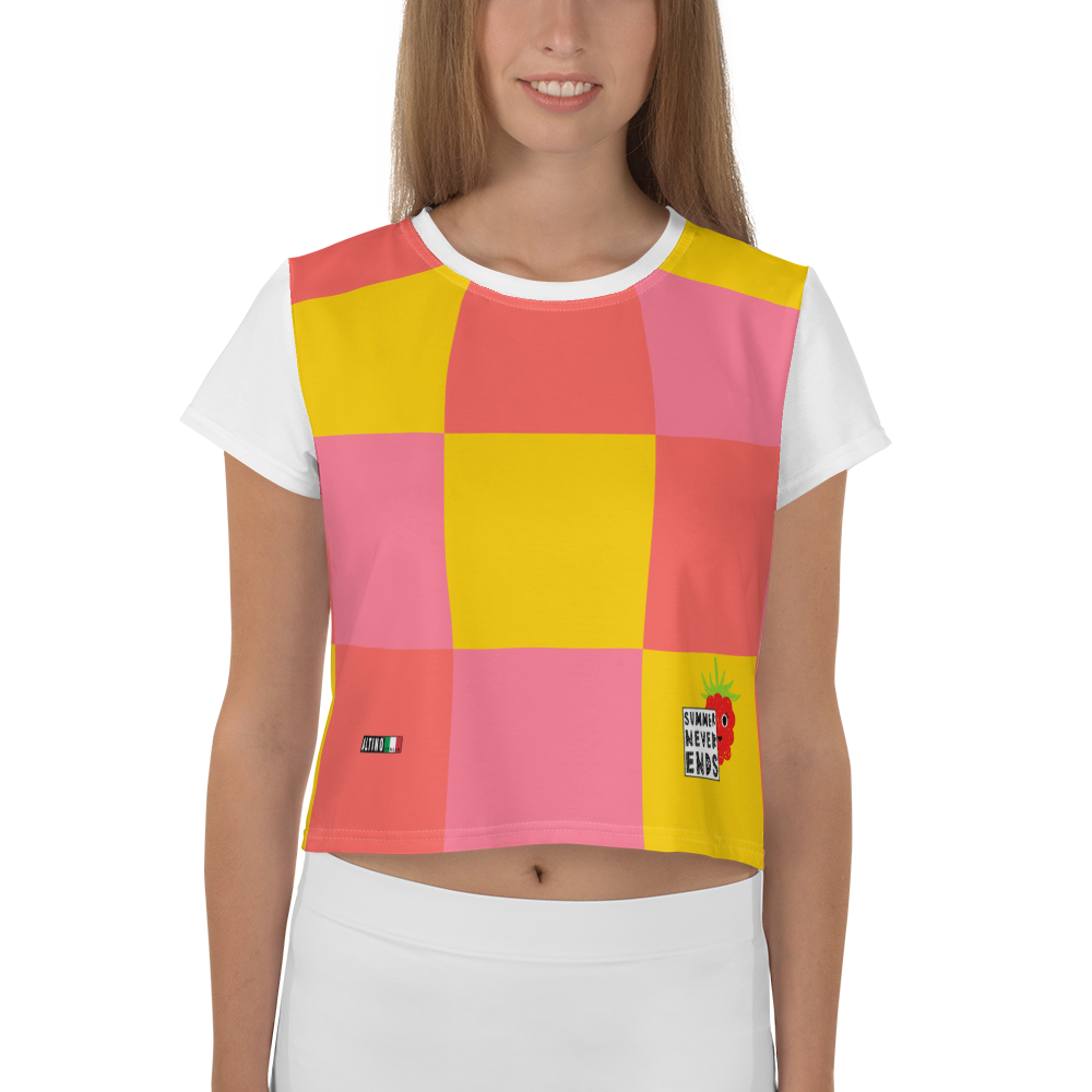 Amber - #d8ca21b0 - Mango Watermelon Strawberry - ALTINO Crop Tees - Stop Plastic Packaging - #PlasticCops - Apparel - Accessories - Clothing For Girls - Women Tops