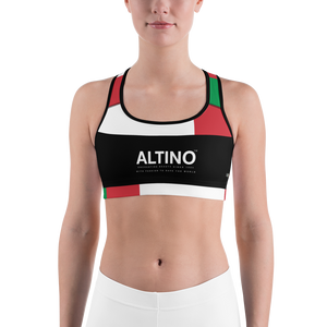 Black - #719493a0 - Viva Italia Art Commission Number 36 - ALTINO Sports Bra - Stop Plastic Packaging - #PlasticCops - Apparel - Accessories - Clothing For Girls -