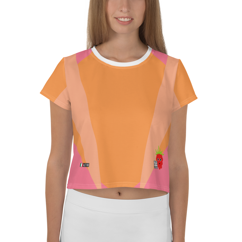 Crimson - #916836b0 - Cantaloupe Orange Cream Strawberry - ALTINO Crop Tees - Stop Plastic Packaging - #PlasticCops - Apparel - Accessories - Clothing For Girls - Women Tops