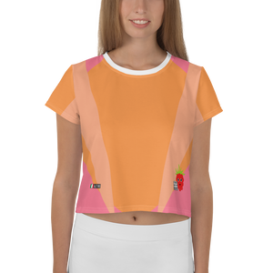 Crimson - #916836b0 - Cantaloupe Orange Cream Strawberry - ALTINO Crop Tees - Stop Plastic Packaging - #PlasticCops - Apparel - Accessories - Clothing For Girls - Women Tops