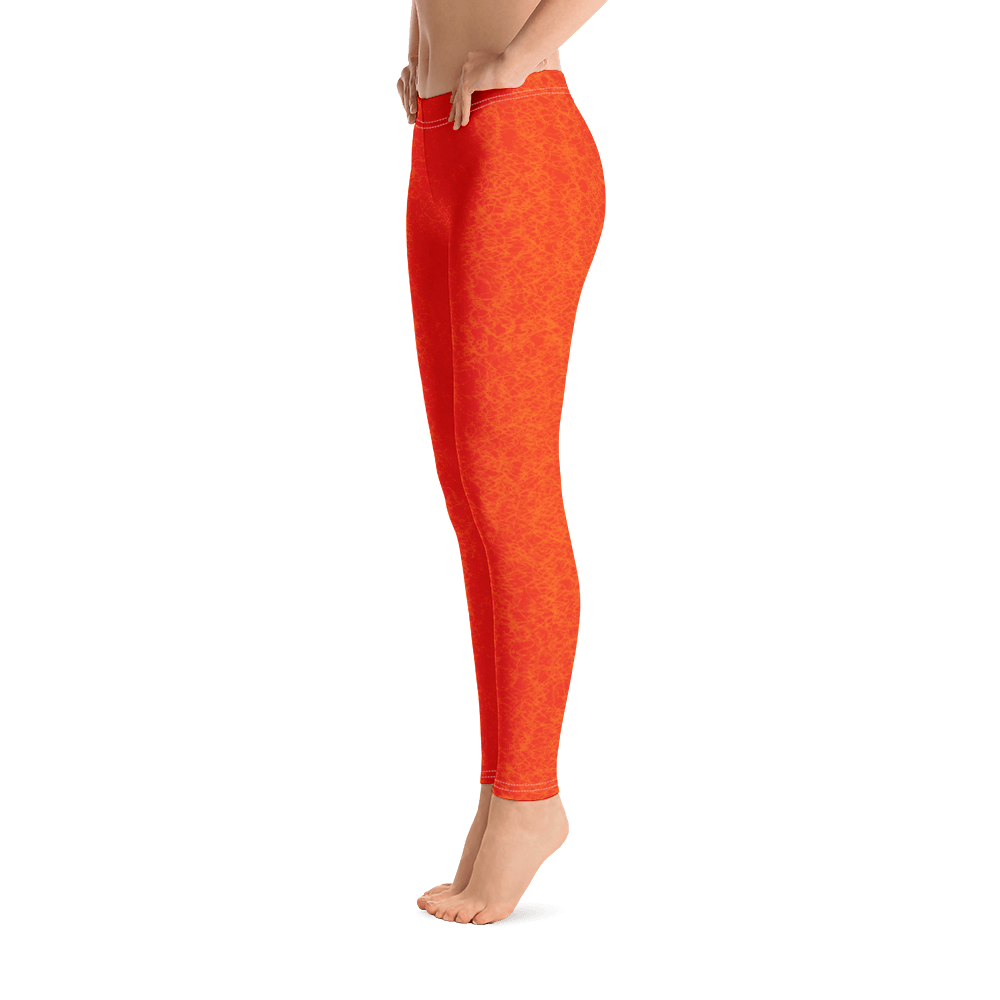 #2b4e8ad0 - Orange Maraschino Cherry Frost - ALTINO Leggings - Team GIRL Player