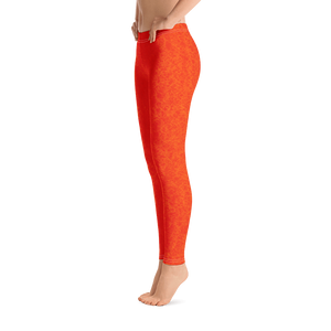 #2b4e8ad0 - Orange Maraschino Cherry Frost - ALTINO Leggings - Team GIRL Player