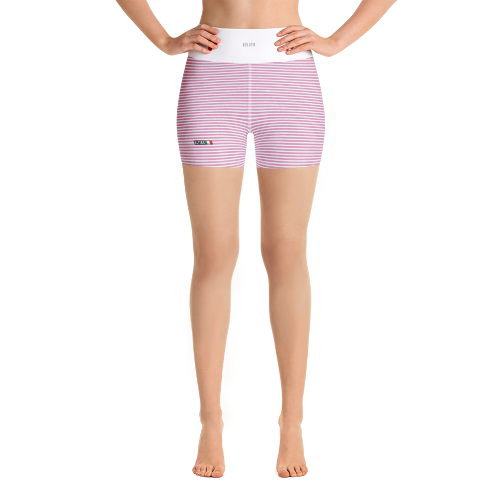 Rose - #0de23d90 - Bubble Gum Vanilla Bean Stracciatella - ALTINO Yummy Yoga Shorts - Stop Plastic Packaging - #PlasticCops - Apparel - Accessories - Clothing For Girls - Women Pants