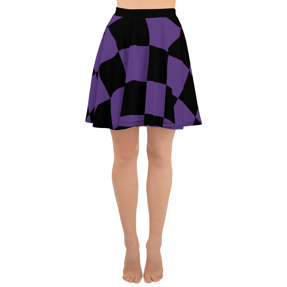 Violet - #e5a74080 - Grape Black - ALTINO Skater Skirt - Summer Never Ends Collection - Stop Plastic Packaging - #PlasticCops - Apparel - Accessories - Clothing For Girls - Women Skirts