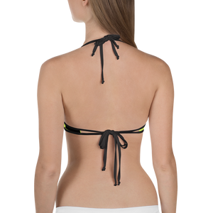 #ad195b00 - Kiwi Black - ALTINO Reversible Bikini Swim Top