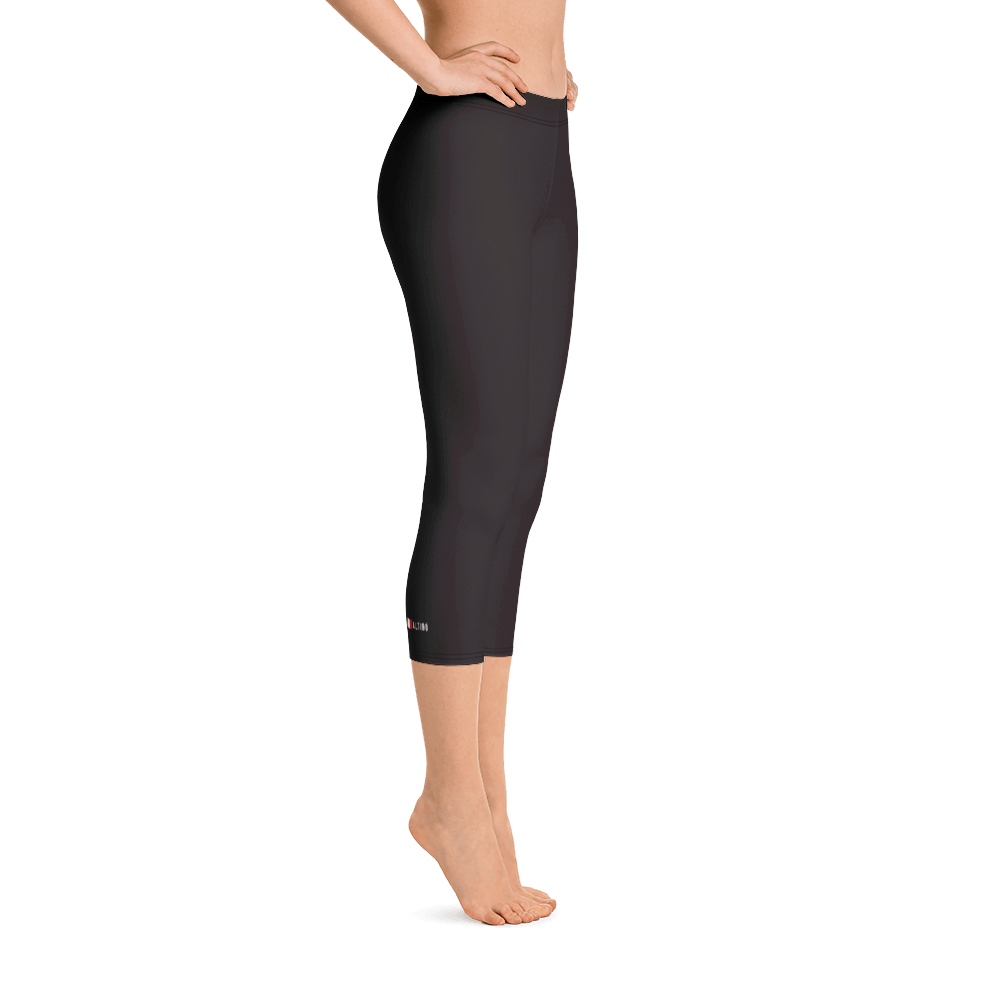 Black - #e6351e80 - Black Chocolate Unicorn Magic Dust - ALTINO Sport Capri Leggings - Yoga - Stop Plastic Packaging - #PlasticCops - Apparel - Accessories - Clothing For Girls - Women Pants