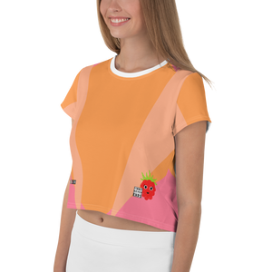 #916836b0 - Cantaloupe Orange Cream Strawberry - ALTINO Crop Tees