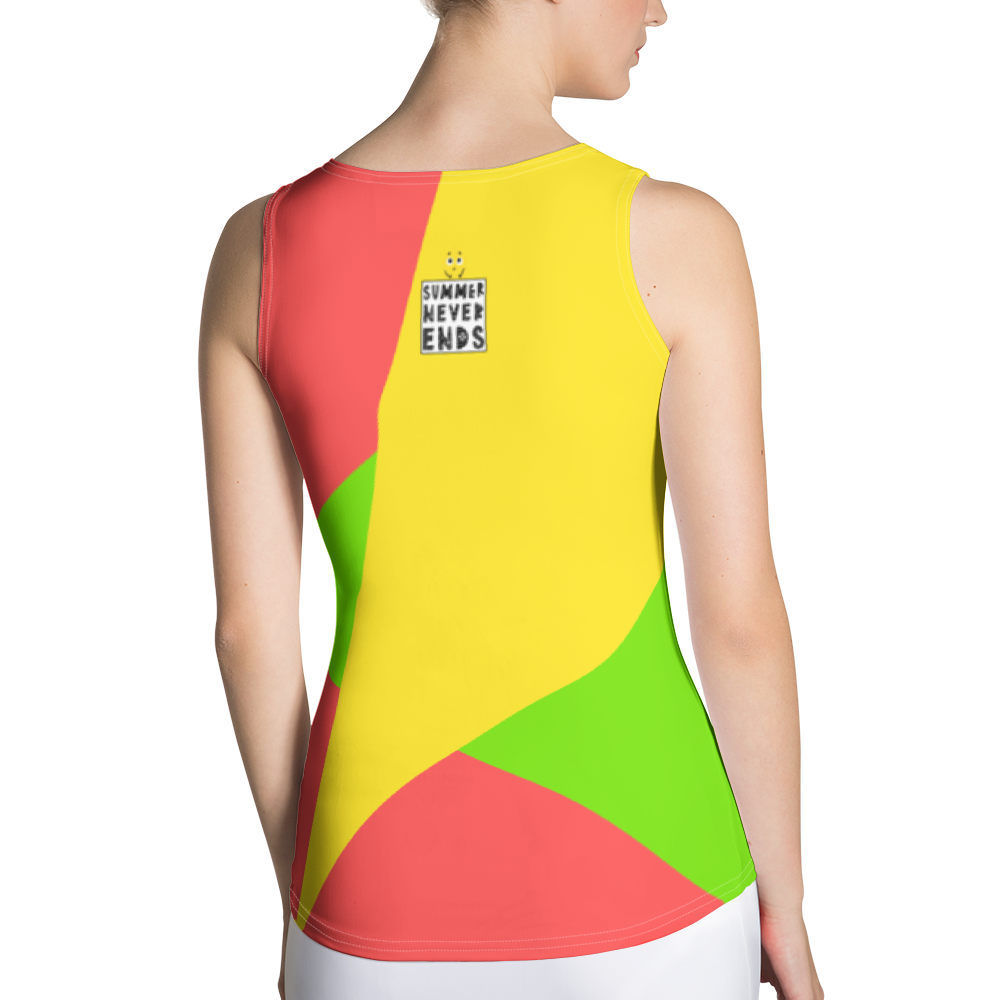 #463d0fb0 - Grapefruit Lime Pineapple - ALTINO Fitted Tank Top