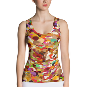 Orange - #48c2ae80 - Best Yummy Flavors Ever Sundae - ALTINO Fitted Tank Top - Gelato Collection - Stop Plastic Packaging - #PlasticCops - Apparel - Accessories - Clothing For Girls - Women Tops
