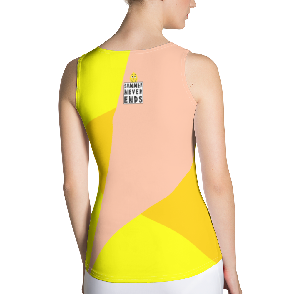 #6381eab0 - Lemon Mango Peach - ALTINO Fitted Tank Top - Summer Never Ends Collection