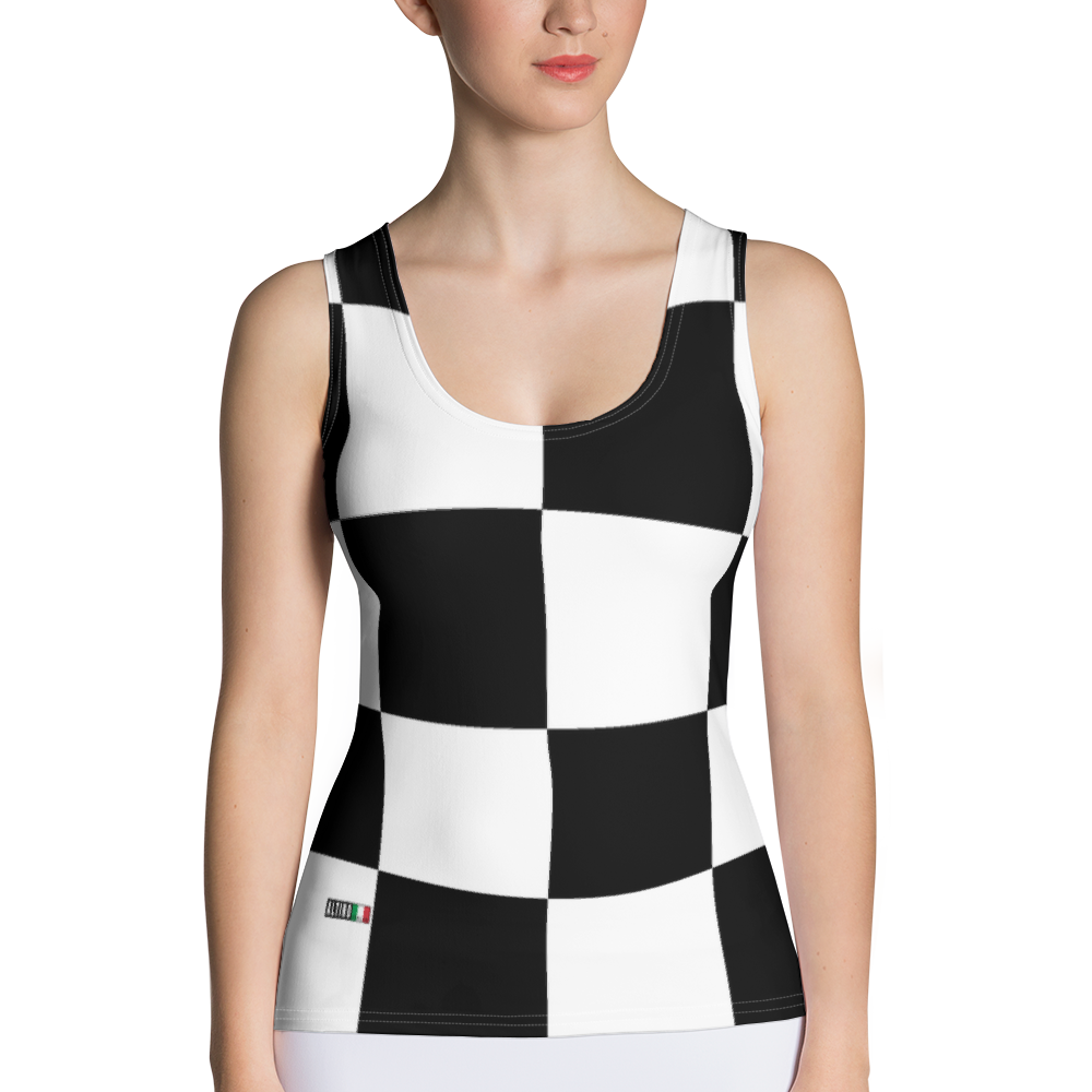 Black - #23566da0 - Black White - ALTINO Fitted Tank Top - Summer Never Ends Collection - Stop Plastic Packaging - #PlasticCops - Apparel - Accessories - Clothing For Girls - Women Tops