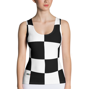 Black - #23566da0 - Black White - ALTINO Fitted Tank Top - Summer Never Ends Collection - Stop Plastic Packaging - #PlasticCops - Apparel - Accessories - Clothing For Girls - Women Tops