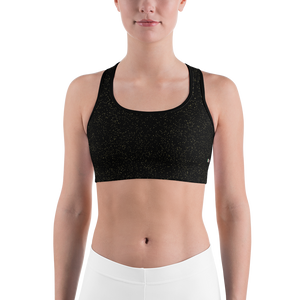 Black - #52c7ac80 - Black Magic Gold Dust - ALTINO Sports Bra - Gritty Girl Collection - Stop Plastic Packaging - #PlasticCops - Apparel - Accessories - Clothing For Girls -