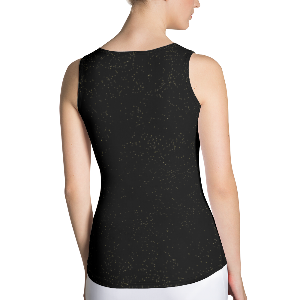 #7dacea80 - Black Magic Touch Of Gold - ALTINO Fitted Tank Top - Gritty Girl Collection