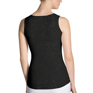 #7dacea80 - Black Magic Touch Of Gold - ALTINO Fitted Tank Top - Gritty Girl Collection
