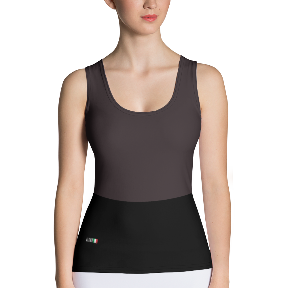 Black - #1176efa0 - Black Chocolate Gelato - ALTINO Fitted Tank Top - Gelato Collection - Stop Plastic Packaging - #PlasticCops - Apparel - Accessories - Clothing For Girls - Women Tops