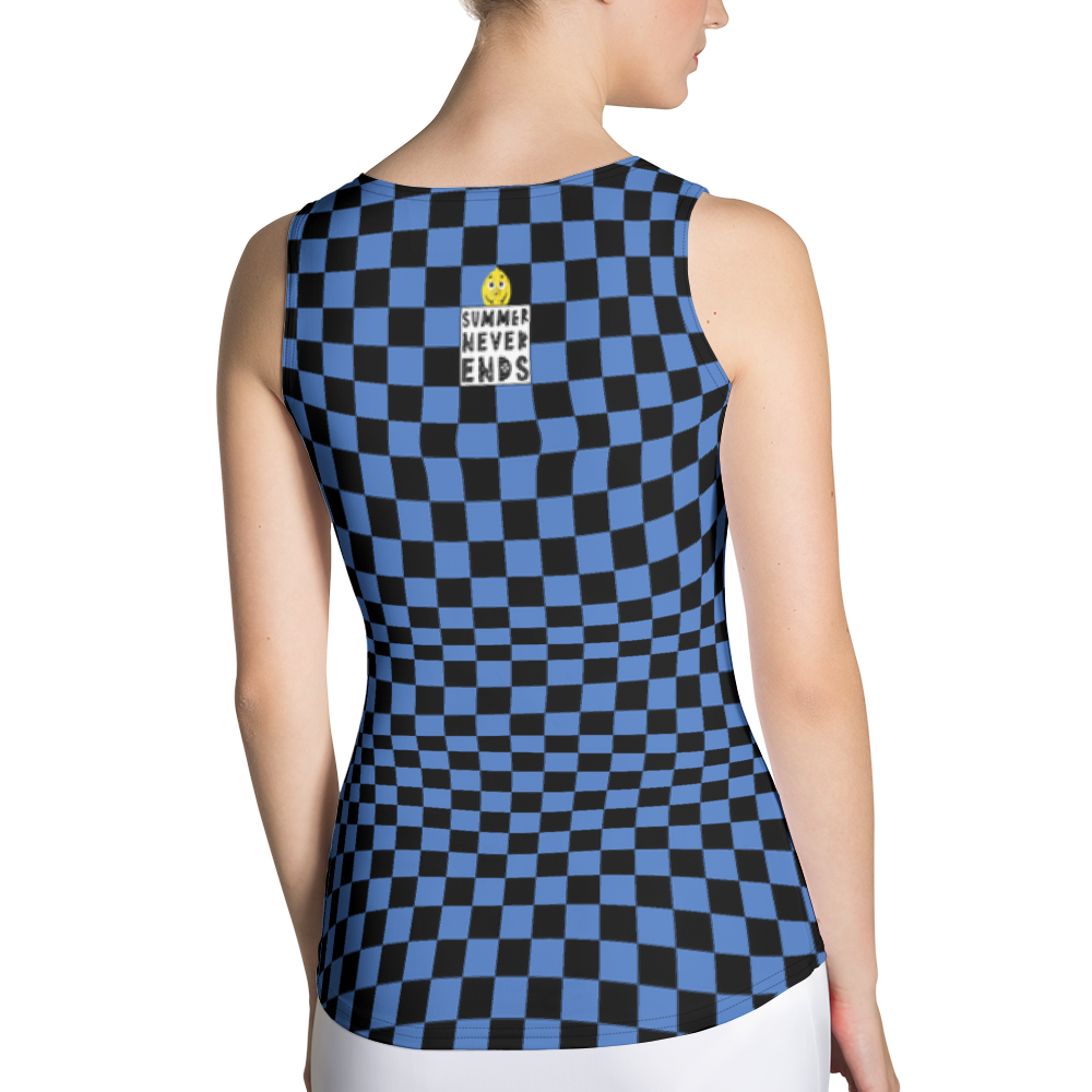 #f0f0c2a0 - Blueberry Black - ALTINO Fitted Tank Top - Summer Never Ends Collection