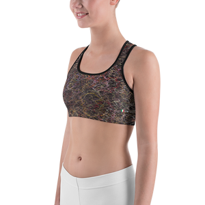 #89a39680 - Black Chocolate All Flavors Rumble - ALTINO Sports Bra - Gelato Collection