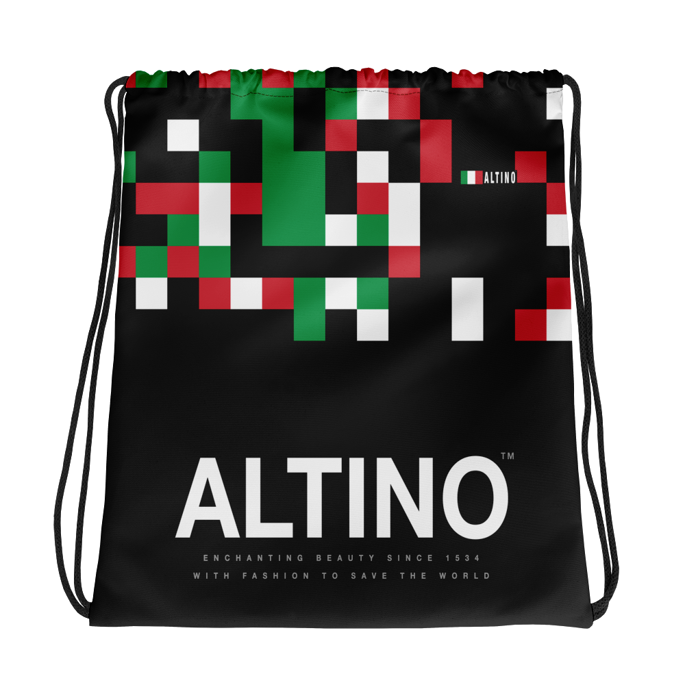 Black - #9f4514a0 - Viva Italia Art Commission Number 33 - ALTINO Draw String Bag - Sports - Stop Plastic Packaging - #PlasticCops - Apparel - Accessories - Clothing For Girls - Women Handbags