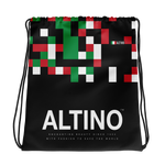 Black - #9f4514a0 - Viva Italia Art Commission Number 33 - ALTINO Draw String Bag - Sports - Stop Plastic Packaging - #PlasticCops - Apparel - Accessories - Clothing For Girls - Women Handbags