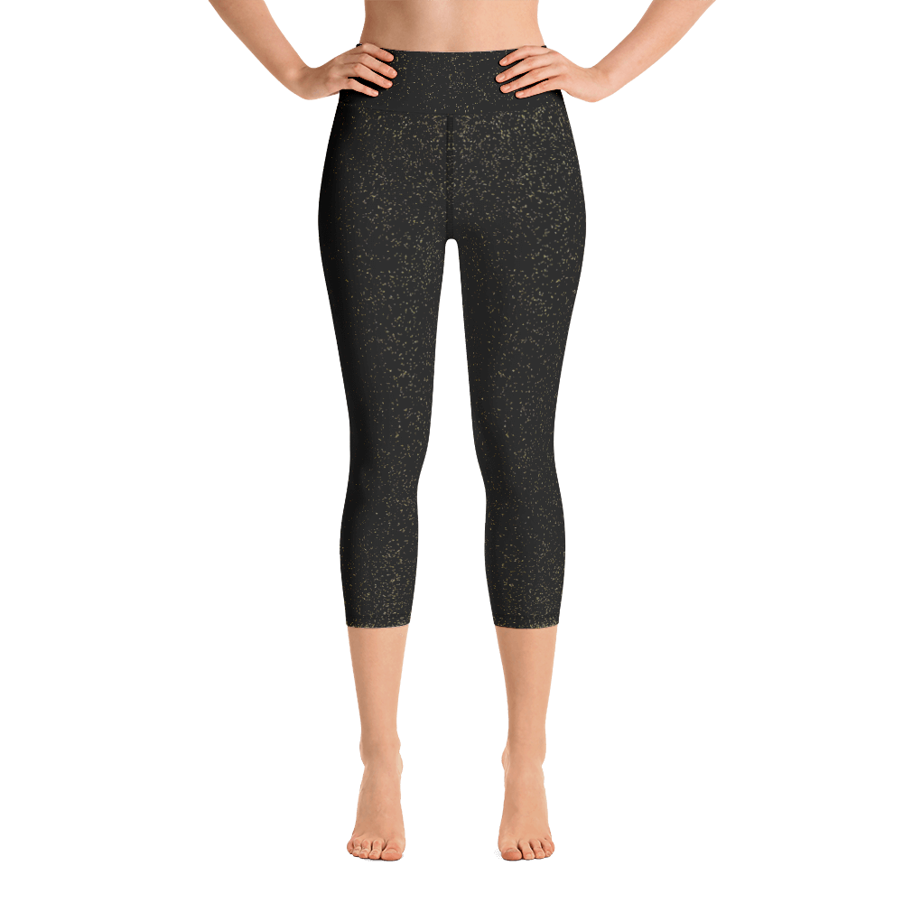 Black - #40167980 - Black Magic Super Gold - ALTINO Yoga Capri - Gritty Girl Collection - Stop Plastic Packaging - #PlasticCops - Apparel - Accessories - Clothing For Girls - Women Pants