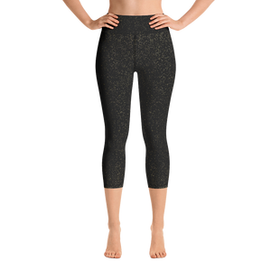 Black - #40167980 - Black Magic Super Gold - ALTINO Yoga Capri - Gritty Girl Collection - Stop Plastic Packaging - #PlasticCops - Apparel - Accessories - Clothing For Girls - Women Pants