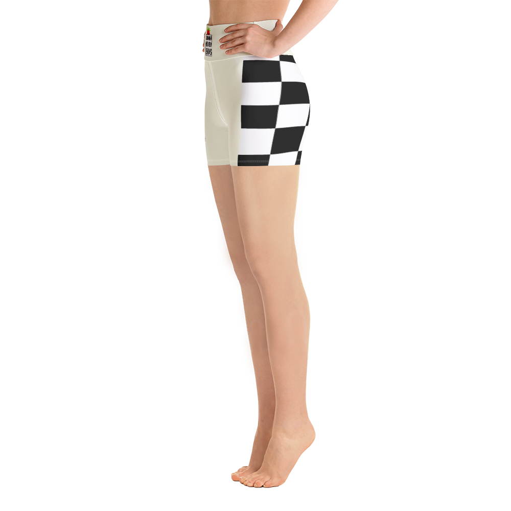 #a92e08a0 - Black White - ALTINO Yoga Shorts - Summer Never Ends Collection