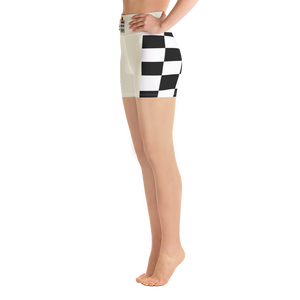#a92e08a0 - Black White - ALTINO Yoga Shorts - Summer Never Ends Collection