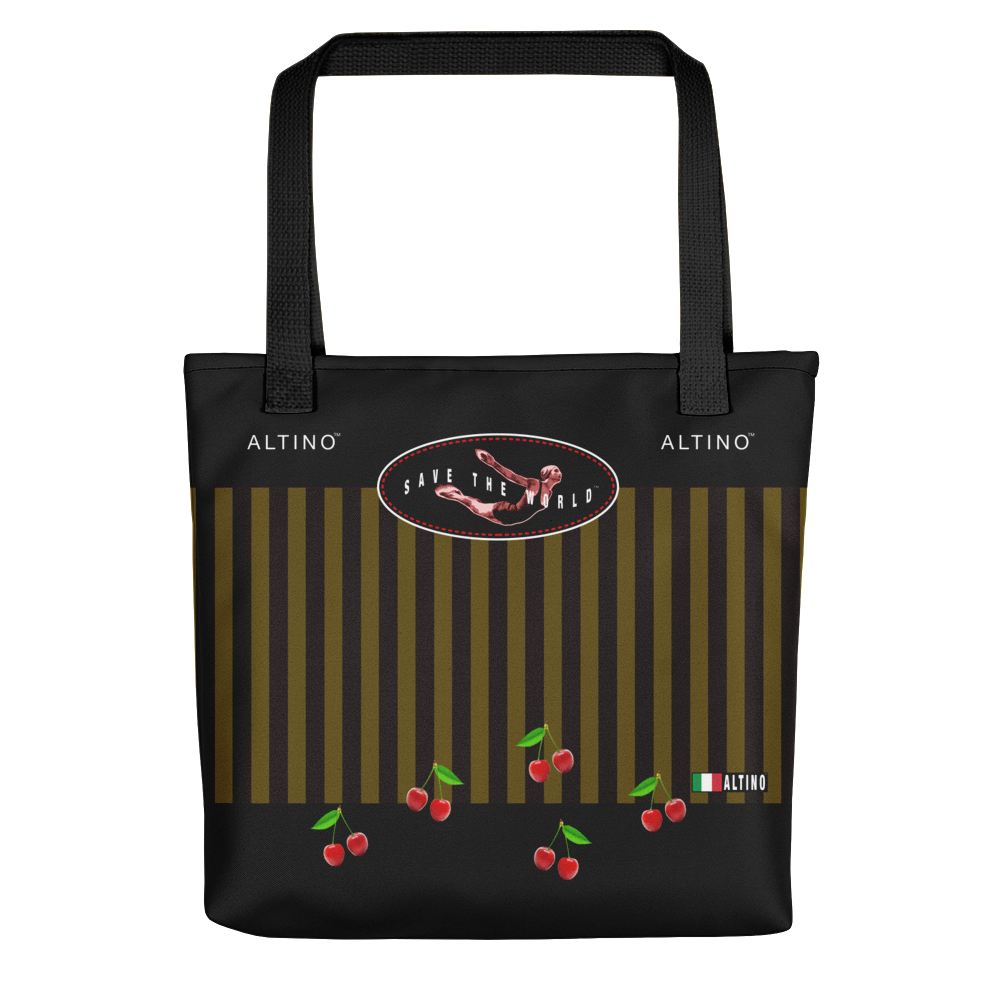 Black - #a69624a0 - Black Chocolate Deep Tangerine Spumoni - ALTINO Tote Bag - Gelato Collection - Sports - Stop Plastic Packaging - #PlasticCops - Apparel - Accessories - Clothing For Girls - Women Handbags