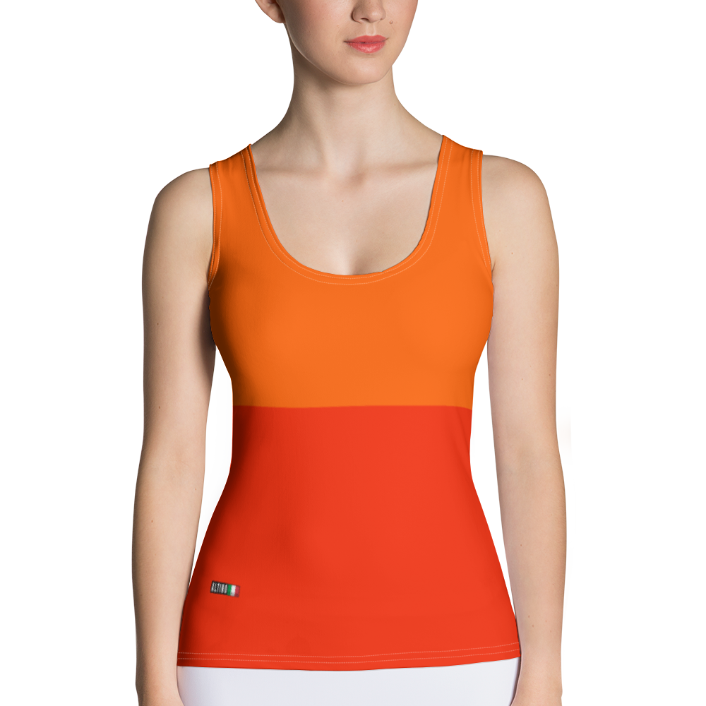 Red - #5fbd3f90 - Orange Maraschino Cherry Frost - ALTINO Fitted Tank Top - Stop Plastic Packaging - #PlasticCops - Apparel - Accessories - Clothing For Girls - Women Tops