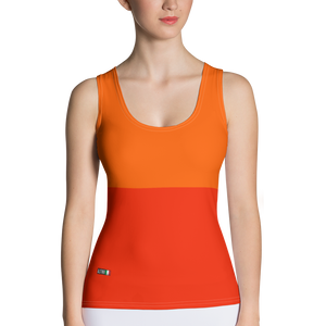 Red - #5fbd3f90 - Orange Maraschino Cherry Frost - ALTINO Fitted Tank Top - Stop Plastic Packaging - #PlasticCops - Apparel - Accessories - Clothing For Girls - Women Tops