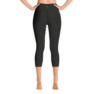 #df68a580 - Black Magic Gold Dust - ALTINO Yoga Capri - Gritty Girl Collection