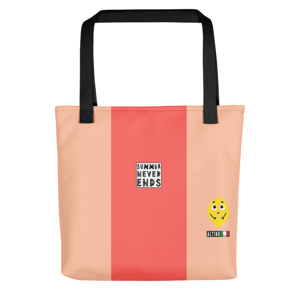 Vermilion - #76d10da0 - Peach Watermelon - ALTINO Tote Bag - Summer Never Ends Collection - Sports - Stop Plastic Packaging - #PlasticCops - Apparel - Accessories - Clothing For Girls - Women Handbags