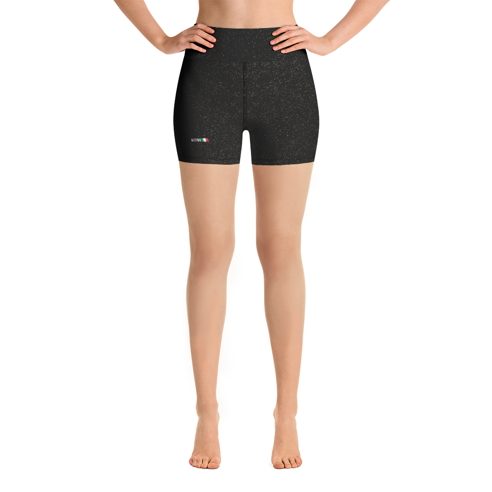 Black - #cf935f80 - Black Magic Super Gold - ALTINO Yoga Shorts - Gritty Girl Collection - Stop Plastic Packaging - #PlasticCops - Apparel - Accessories - Clothing For Girls - Women Pants