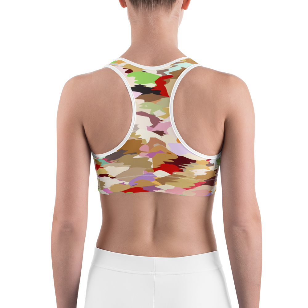 #7e0ec190 - Black Chocolate All Flavors Rumble - ALTINO Sports Bra - Gelato Collection