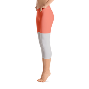 #12e7f190 - Coconut Watermelon Sorbet - ALTINO Sport Capri Leggings - Gelato Collection