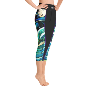 Black - #38f4d3a0 - ALTINO Senshi Yoga Capri - Senshi Girl Collection - Stop Plastic Packaging - #PlasticCops - Apparel - Accessories - Clothing For Girls - Women Pants