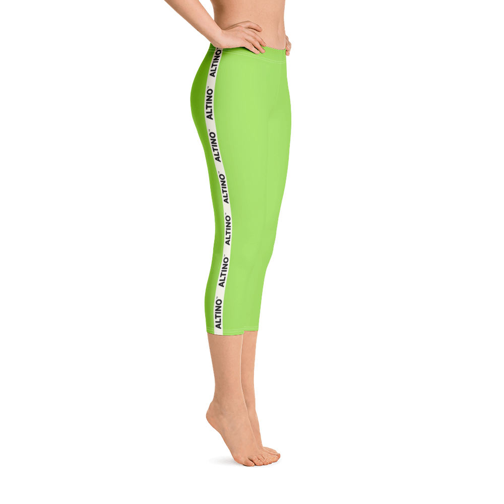 Chartreuse Green - #5e188a30 - Green Apple - ALTINO Capri - Summer Never Ends Collection - Yoga - Stop Plastic Packaging - #PlasticCops - Apparel - Accessories - Clothing For Girls - Women Pants