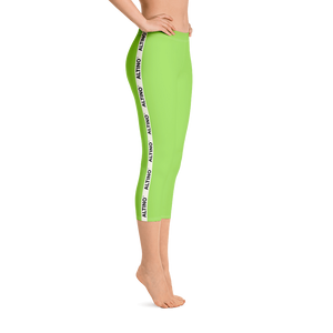 Chartreuse Green - #5e188a30 - Green Apple - ALTINO Capri - Summer Never Ends Collection - Yoga - Stop Plastic Packaging - #PlasticCops - Apparel - Accessories - Clothing For Girls - Women Pants