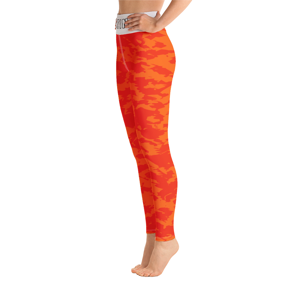 #21d3e3d0 - Orange Maraschino Cherry Frost - ALTINO Yoga Pants - Team GIRL Player