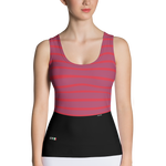 Crimson - #86b059a0 - Plum Red Raspberry Sorbet - ALTINO Fitted Tank Top - Gelato Collection - Stop Plastic Packaging - #PlasticCops - Apparel - Accessories - Clothing For Girls - Women Tops