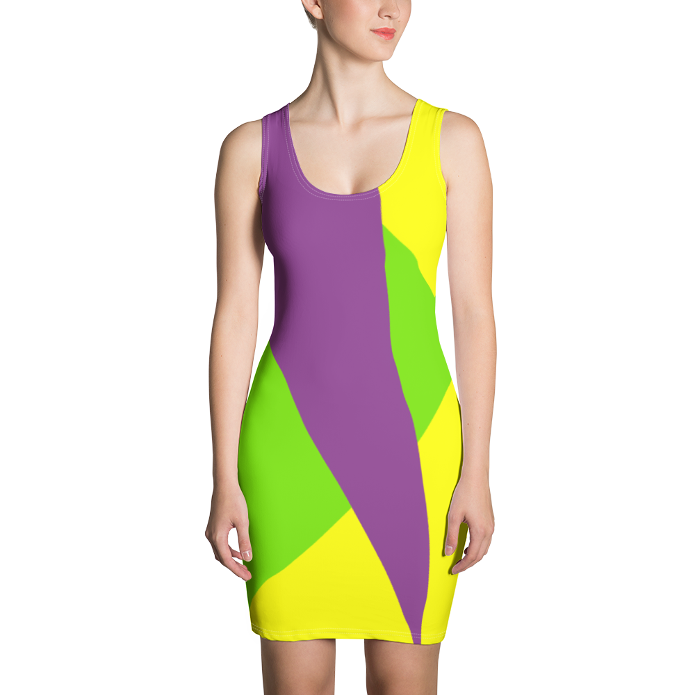 Yellow - #f36d1e30 - Grape Lemon Lime - ALTINO Fitted Dress - Summer Never Ends Collection - Stop Plastic Packaging - #PlasticCops - Apparel - Accessories - Clothing For Girls - Women Dresses