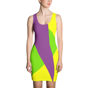 Yellow - #f36d1e30 - Grape Lemon Lime - ALTINO Fitted Dress - Summer Never Ends Collection - Stop Plastic Packaging - #PlasticCops - Apparel - Accessories - Clothing For Girls - Women Dresses