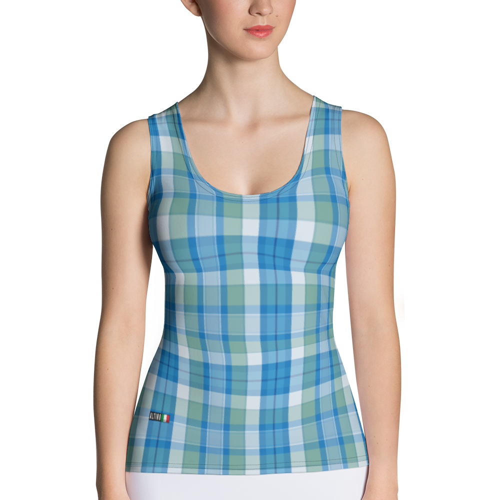 Turquoise - #f29a0f80 - ALTINO Fitted Tank Top - Klasik Collection - Stop Plastic Packaging - #PlasticCops - Apparel - Accessories - Clothing For Girls - Women Tops