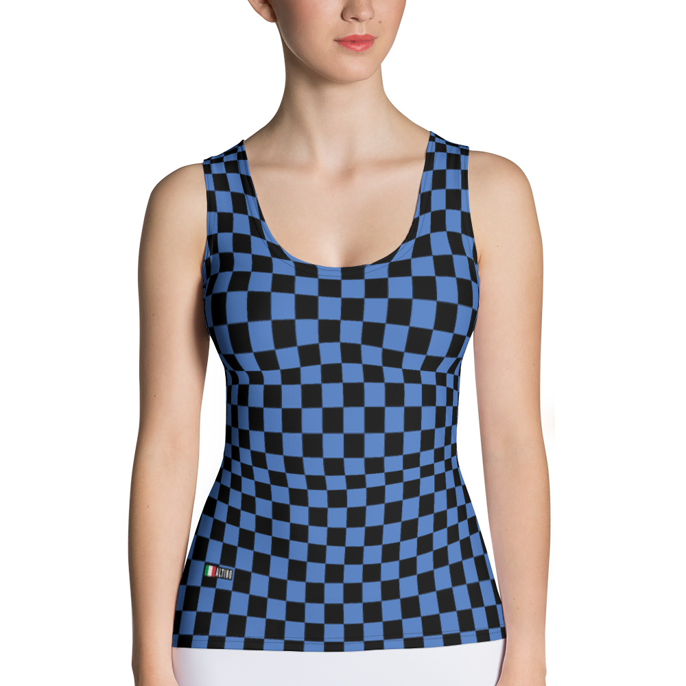 Azure - #f0f0c2a0 - Blueberry Black - ALTINO Fitted Tank Top - Summer Never Ends Collection - Stop Plastic Packaging - #PlasticCops - Apparel - Accessories - Clothing For Girls - Women Tops