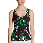 Black - #46152f80 - Viva Italia Art Commission Number 47 - ALTINO Fitted Tank Top - Stop Plastic Packaging - #PlasticCops - Apparel - Accessories - Clothing For Girls - Women Tops