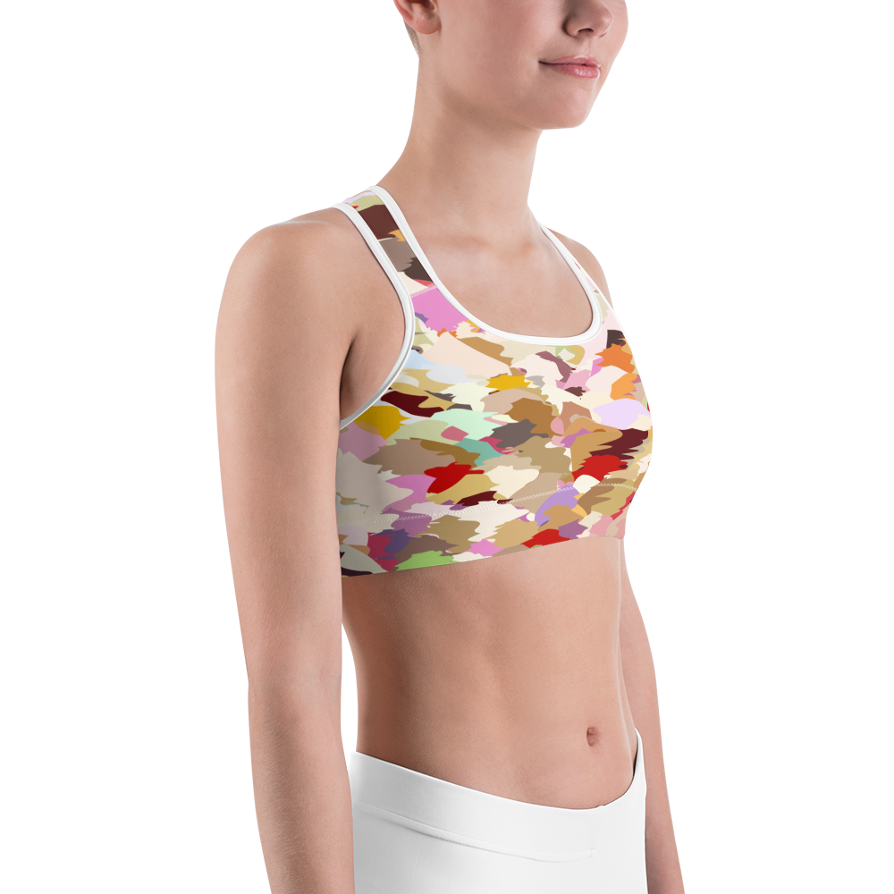 #7e0ec190 - Black Chocolate All Flavors Rumble - ALTINO Sports Bra - Gelato Collection